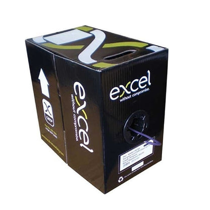Excel 100-080 Violet 305m LSZH Solid U/UTP  Ethernet CAT6 Cable Reel / Box