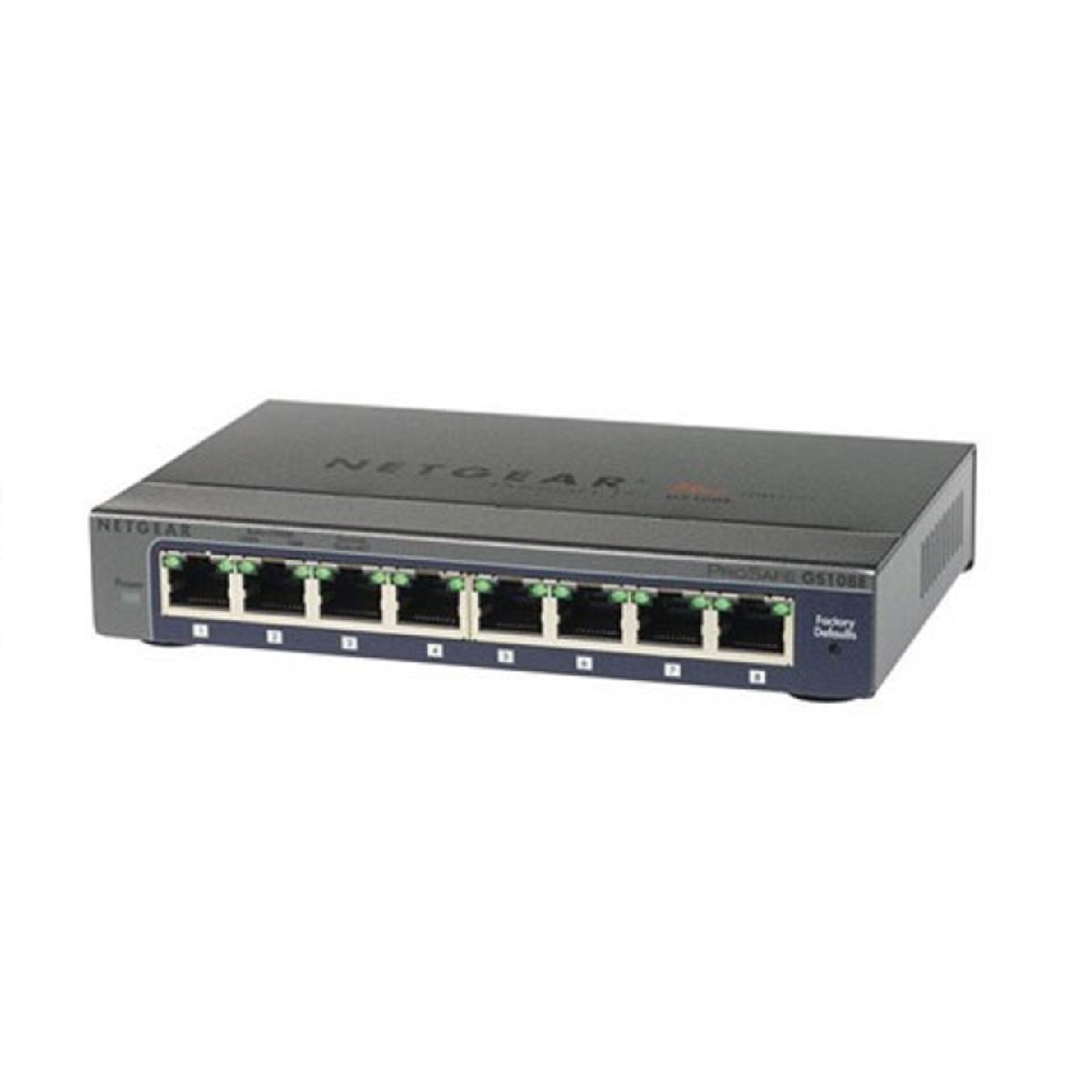 Right view NETGEAR GS108E-300UKS 8-Port Gigabit Switch